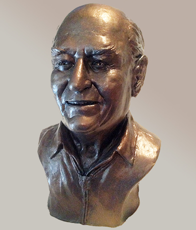 Bronze bust of a man