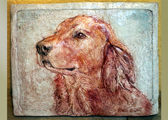 Relief of Odie the dog