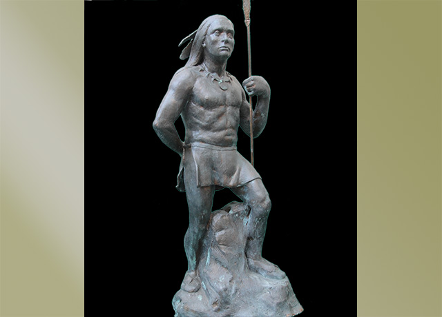 Sculpture of a Native American